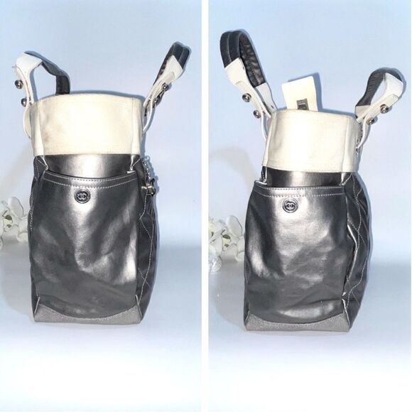 Authentic๐๏ธ Chanel Paris Biarritz MMโToteโShoulderโBag - Picture 3 of 15